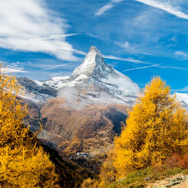 Swiss autumn landscape